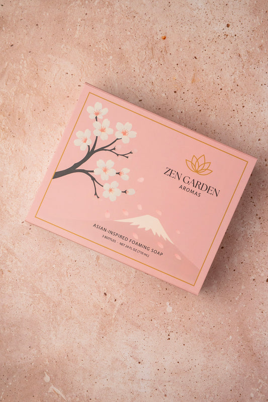 Luxury Foaming Hand Soap Gift Box | Cherry Blossom Design