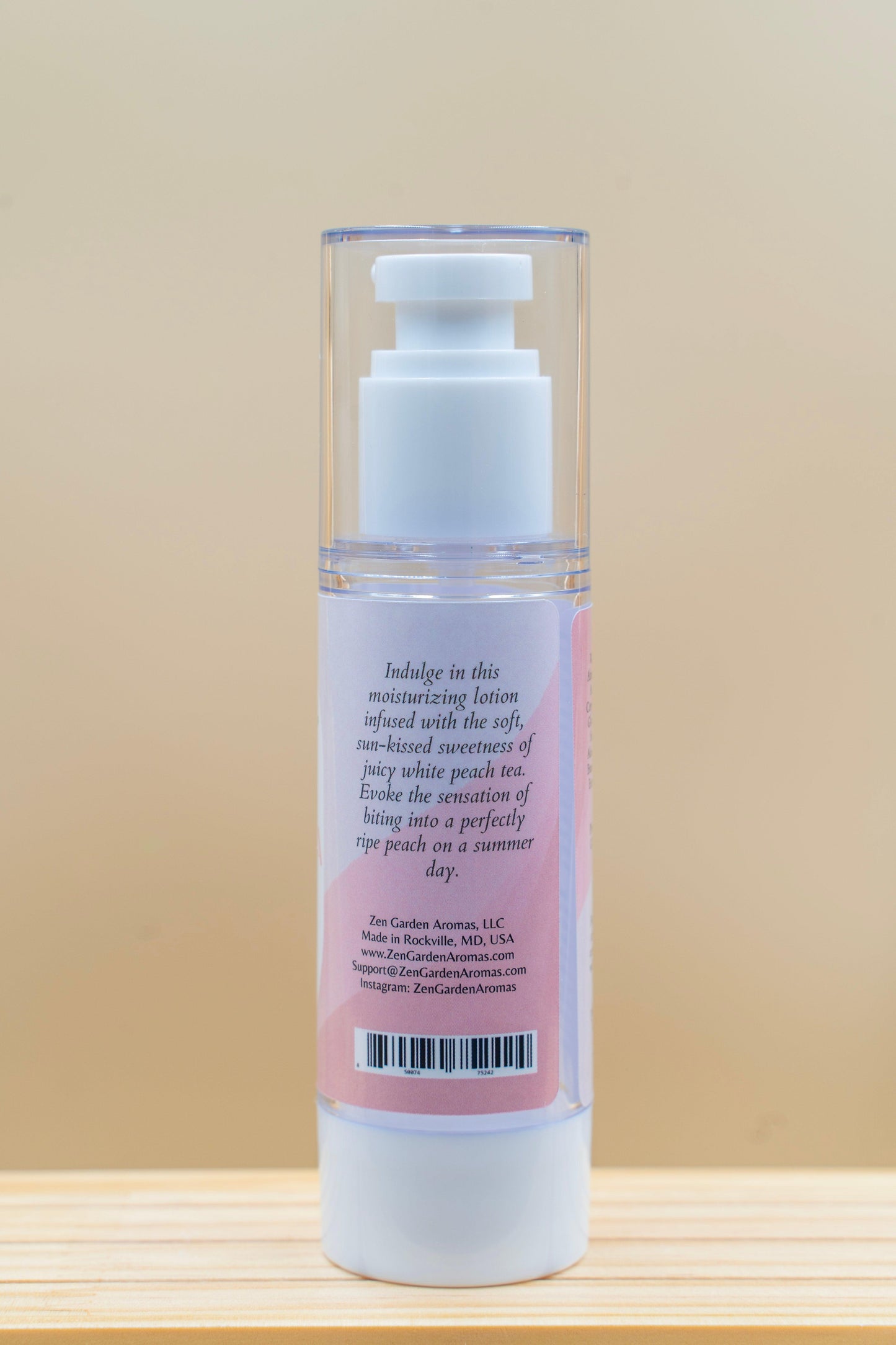 White Peach Tea Hand Lotion.