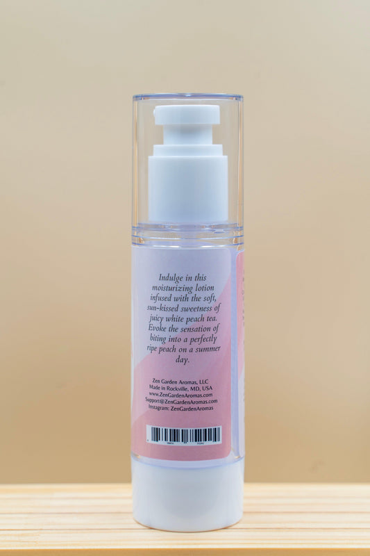 White Peach Tea Hand Lotion.