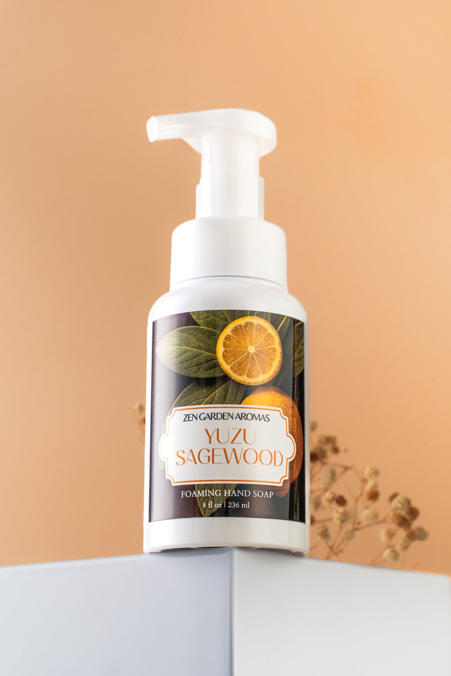 Yuzu Sagewood Foaming Soap.