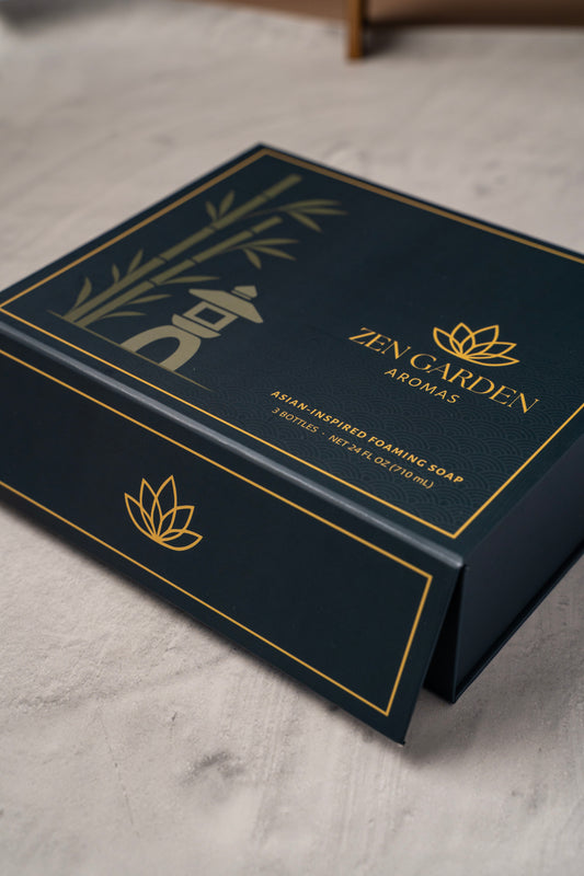 Luxury Foaming Hand Soap Gift Box | Bamboo Design