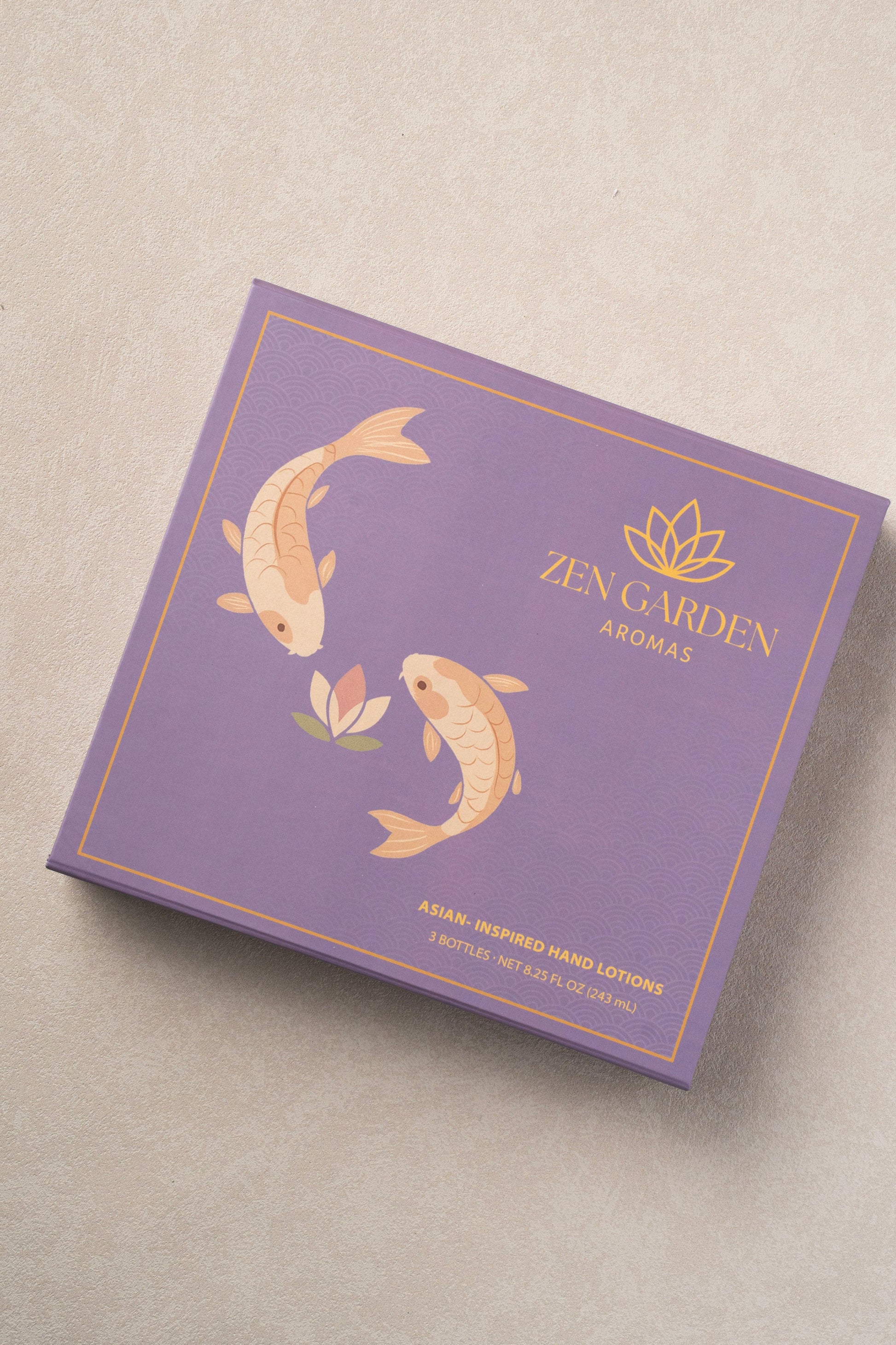 Moisturizing Lotion Gift Box | Koi Pond Design (Choose 3 Scents).
